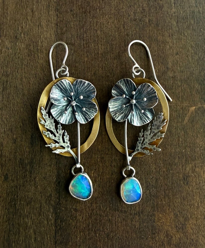 Image of Complete Poppy Flower Earrings