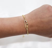 Image 2 of Starred Safety Pin Bracelet 