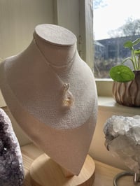 Image 2 of Silver Garden Quartz  Teardrop Crystal Necklace