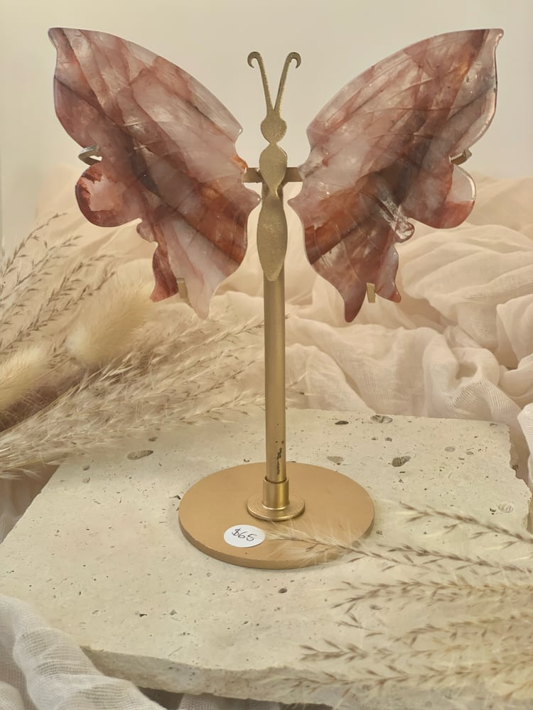 Image of Hematoid Fire Quartz Butterfly Wings sml 