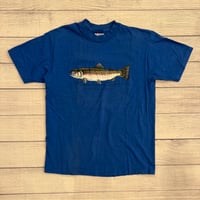 Image 1 of Vintage Navy Rainbow Trout Tee - L