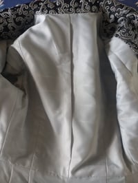 Image 5 of Handmade Ladies Bespoke Brocade Tuxedo Jacket Cosplay Principle Boy Costume UK XS