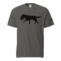 Image 1 of OWG - Black Lab with left sleeve brand unisex garment-dyed heavyweight t-shirt