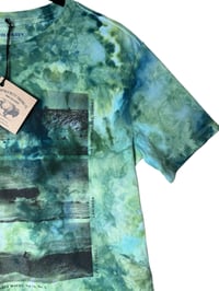 Image 5 of ♻️ UPCYCLED XS Adult (Kids XL 14/16) Graphic Tee in Mermaid Watercolor Ice Dye