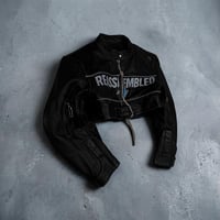 Image 3 of R Micro Cropped Moto cross jacket 