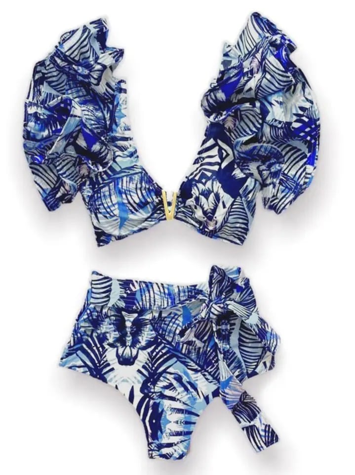 Image of 'Blue Sea' Bikini and Sarong