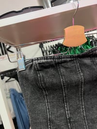 Image 2 of black wash denim bustier 
