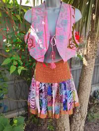 Image 1 of Mini panel skirt tan