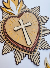 Image 6 of Sacred Heart Cross Bundle SVG / Archivo Digital 