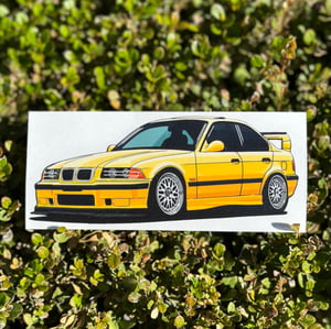 Image of KUWTB Kustoms E36 Sedan Decal Sticker