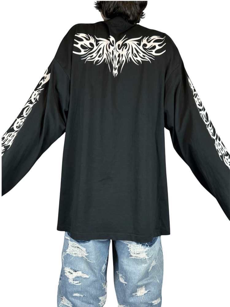 Image of Vetements Black Gothic Logo Longsleeve