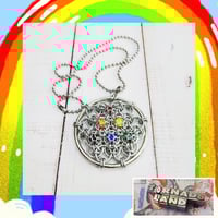 Image 1 of Rainbow Crystal Web Medallion Pendant