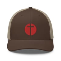 Image 5 of Faith Cross Emblem Rising Sun Trucker Cap