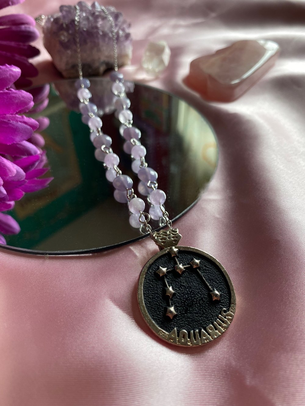 Image of Aquarius Zodiac Necklace 