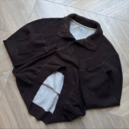 Image of AW 2005 CP Company Wool 1/4 Button Up Sweatshirt, Size XL