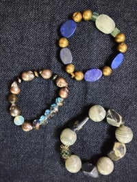 Image 2 of Stretch bracelet trio  (variety of stones)