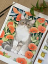 Momo the Cat | Watercolor art print