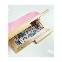 Image 4 of Pink Leather & Timber Clutch 