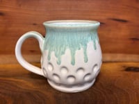 Textured Teal Drip Mug