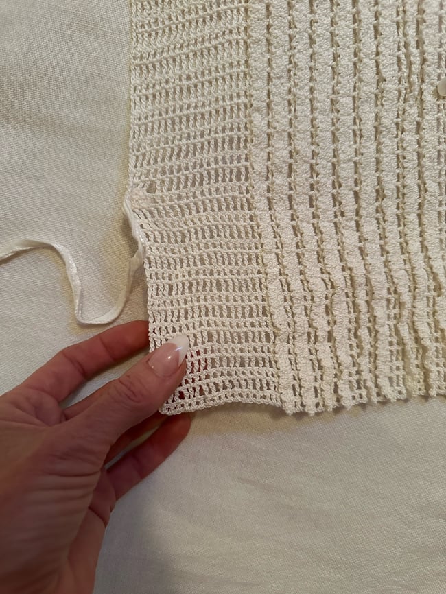 antique hand crochet halter dickey 