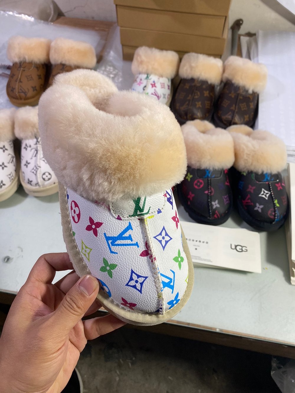 LV Fur Slippers