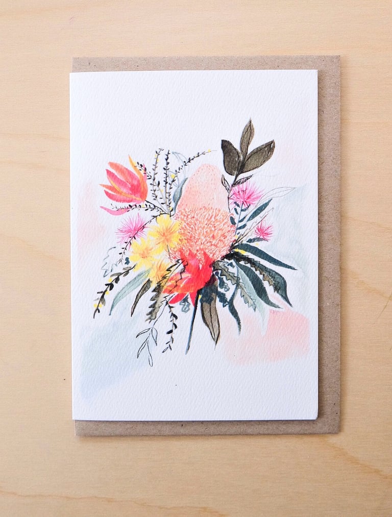 Brushy Banksia - Greeting Card 