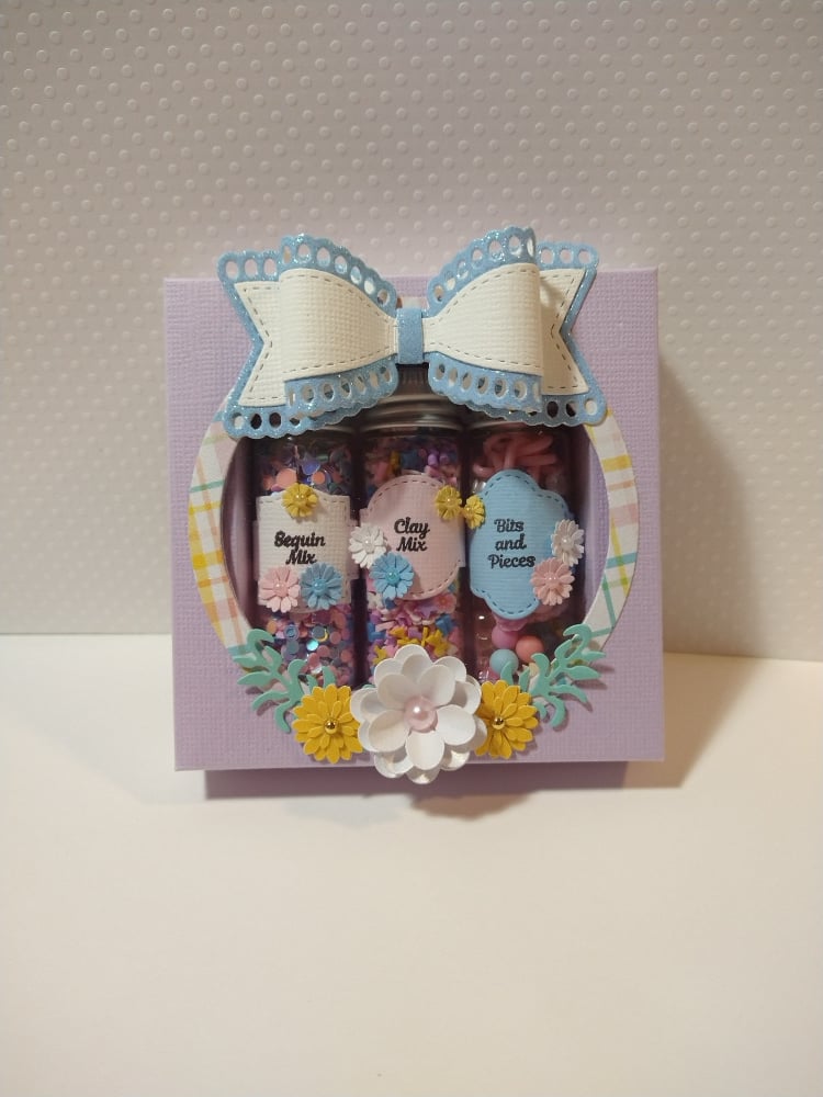 Image of Sm. Jar label stamp & die set 