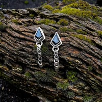 Image 2 of Onyx Chain Earrings