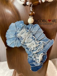 Image 2 of Denim of Africa Earring and Necklace set