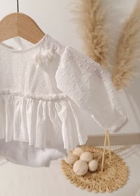 Image 2 of Photo prop | Newborn girls photography  body-dress Bella | white