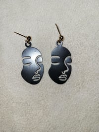 Image 3 of Black Double-Faced Earrings