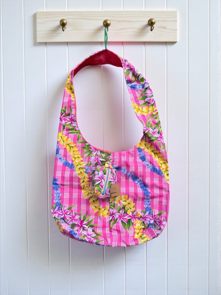 Image of Nana’s Sewn Pink Floral Hobo Bag