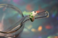 Image 17 of Borosilicate Glass Straws with Metallic Green Limited Edition Color
