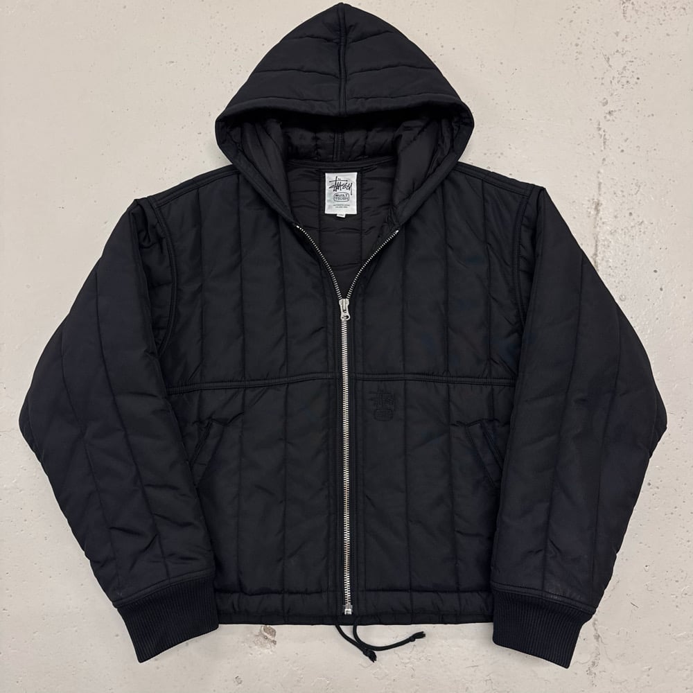 Image of Stussy “Built Tough” Nylon Quilted Work Jacket, Size Large