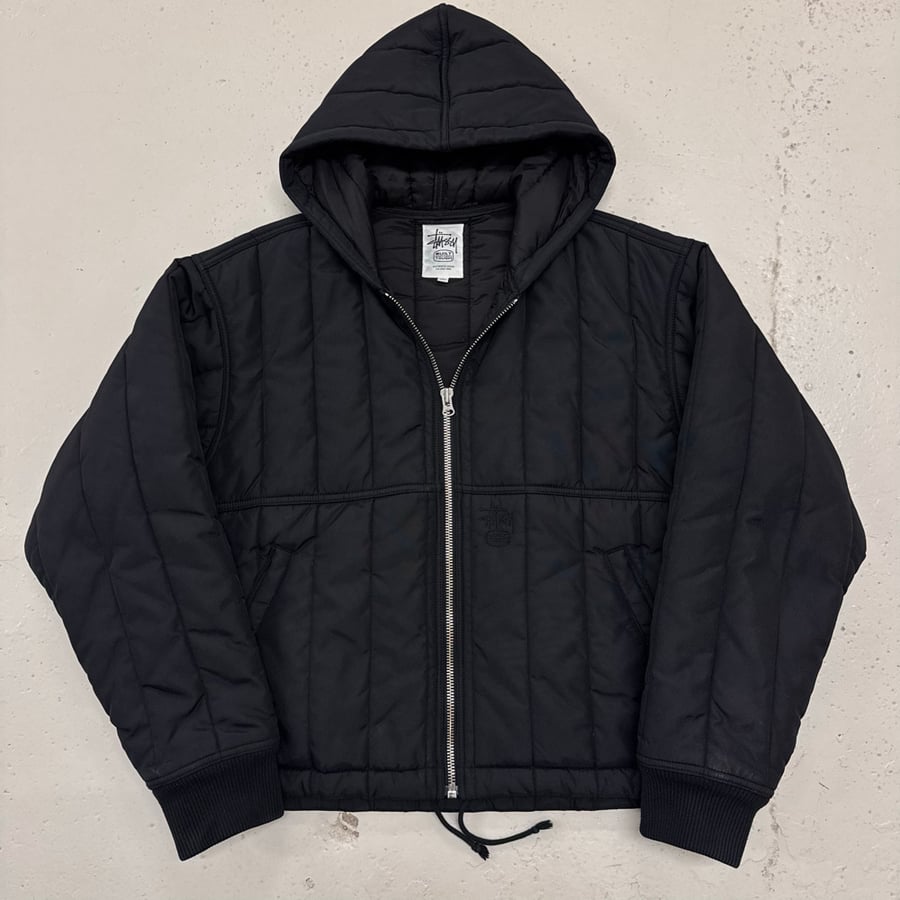 Image of Stussy “Built Tough” Nylon Quilted Work Jacket, Size Large