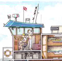 Image 2 of Dive Support Vessel No. 1 13” X 19”
