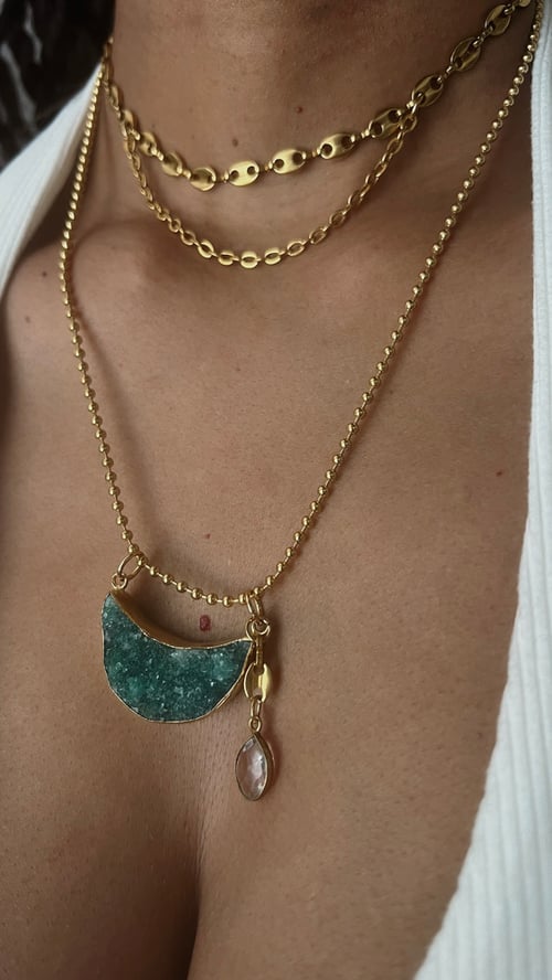 Image of CRUZY • Aqua Druzy Necklace