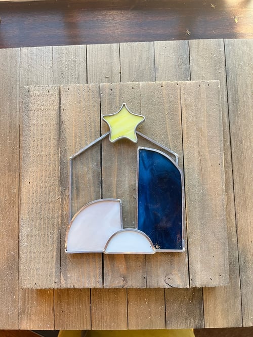 Image of Simple Nativity- stained glass