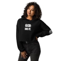 Image 3 of God Did It Women's Crop Hoodie