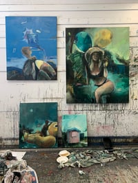 Image 3 of Painting / maleri / "Et øjeblik VIII" / 100x120 cm