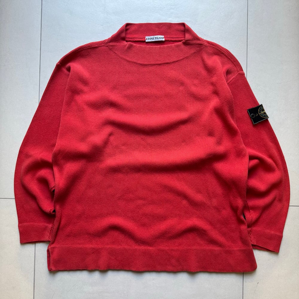 Image of 1980s Stone Island Ribbed Sweatshirt, Size Large