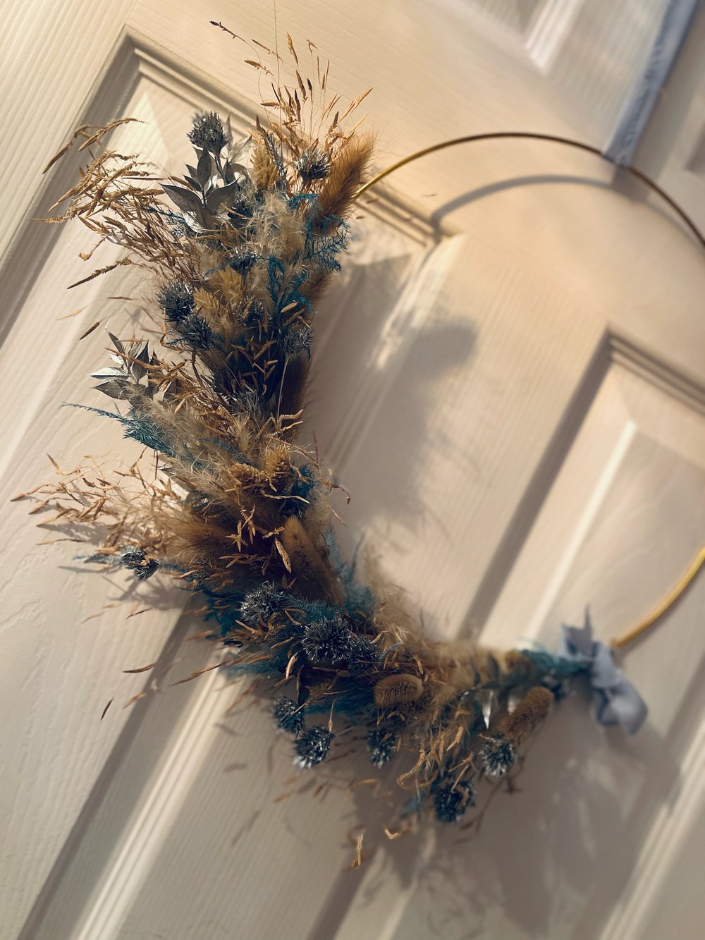 Half Moon Flower Hoops