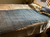Image 3 of Handwoven “China Blue” Throw.