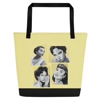 Image 1 of Old Hollywood Glamour Tote Bag - Yellow