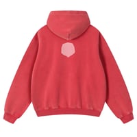 Image 2 of Get Use 2 It Oversize Vintage Identity Hoodie Red 