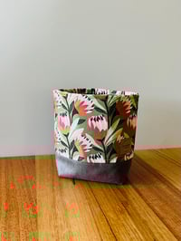 Image 4 of Storage Bag-Green shades with Protea Design
