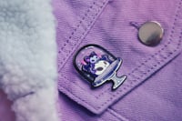 Image 15 of Skellekat and Pumpkat terrarium pins