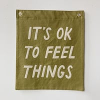Image 4 of FEEL THINGS Flag - moss