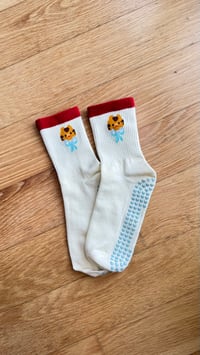 Image 2 of Coquette Cotton Grip Socks