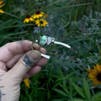 Image 3 of Emerald Valley Kingman w/ Sacred Geometry Cuff~Medium